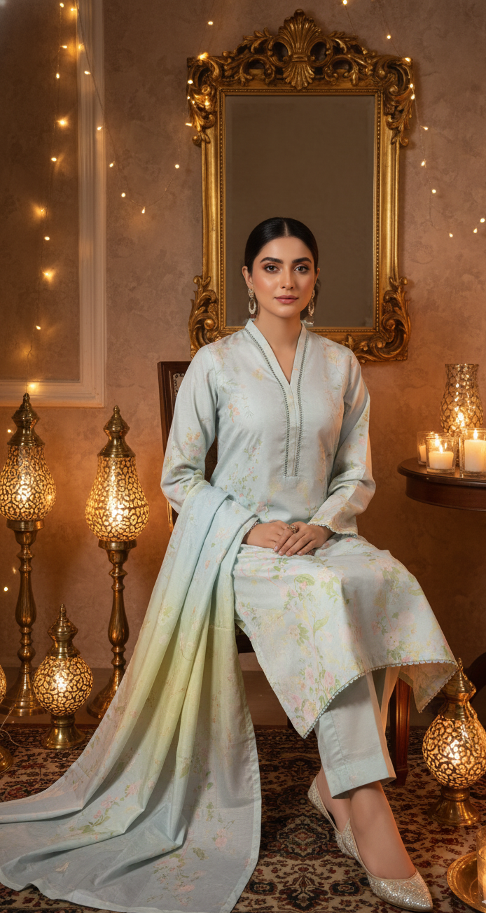 Rich Berry Magenta Crepe Silk Suit with Dupatta - Printed Floral Design for Formal, Wedding & Party Wear in UK | Pakistani Suits - Ibrahimis