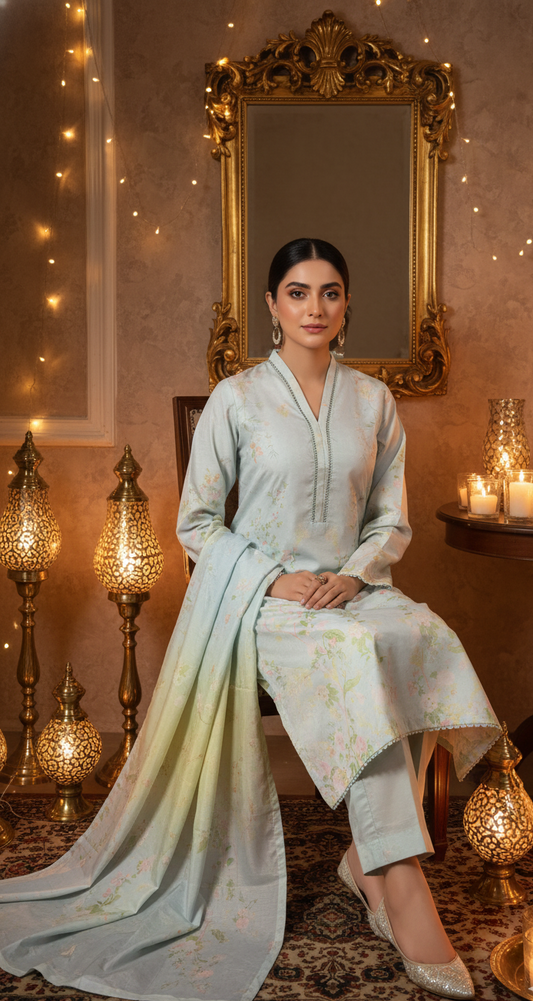 Rich Berry Magenta Crepe Silk Suit with Dupatta - Printed Floral Design for Formal, Wedding & Party Wear in UK | Pakistani Suits - Ibrahimis