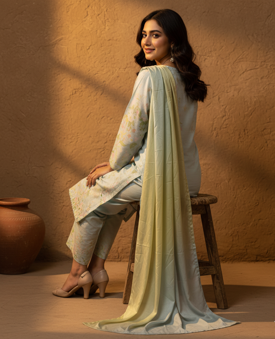 Rich Berry Magenta Crepe Silk Suit with Dupatta - Printed Floral Design for Formal, Wedding & Party Wear in UK | Pakistani Suits - Ibrahimis