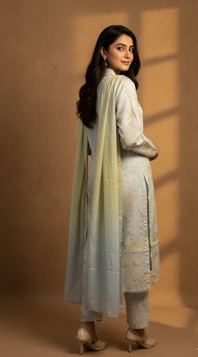 Rich Berry Magenta Crepe Silk Suit with Dupatta - Printed Floral Design for Formal, Wedding & Party Wear in UK | Pakistani Suits - Ibrahimis